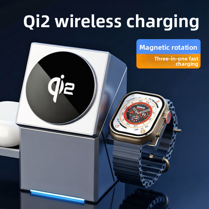 Rotating 3-in-1 Wireless Charger