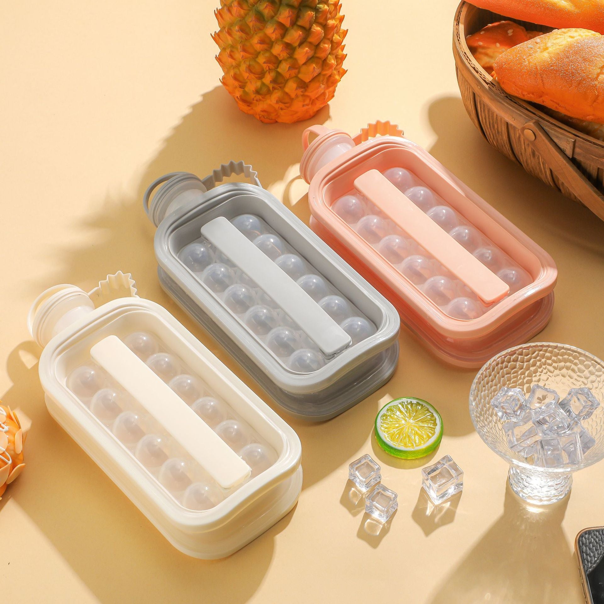 Portable Silicone Ice Hockey Mold with Water Pot