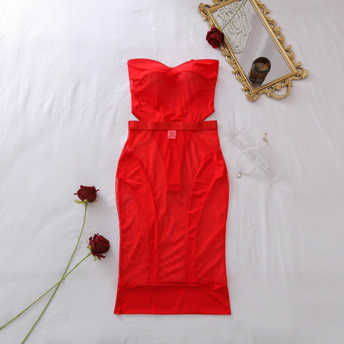Sheer Mesh Bodycon Lingerie Set