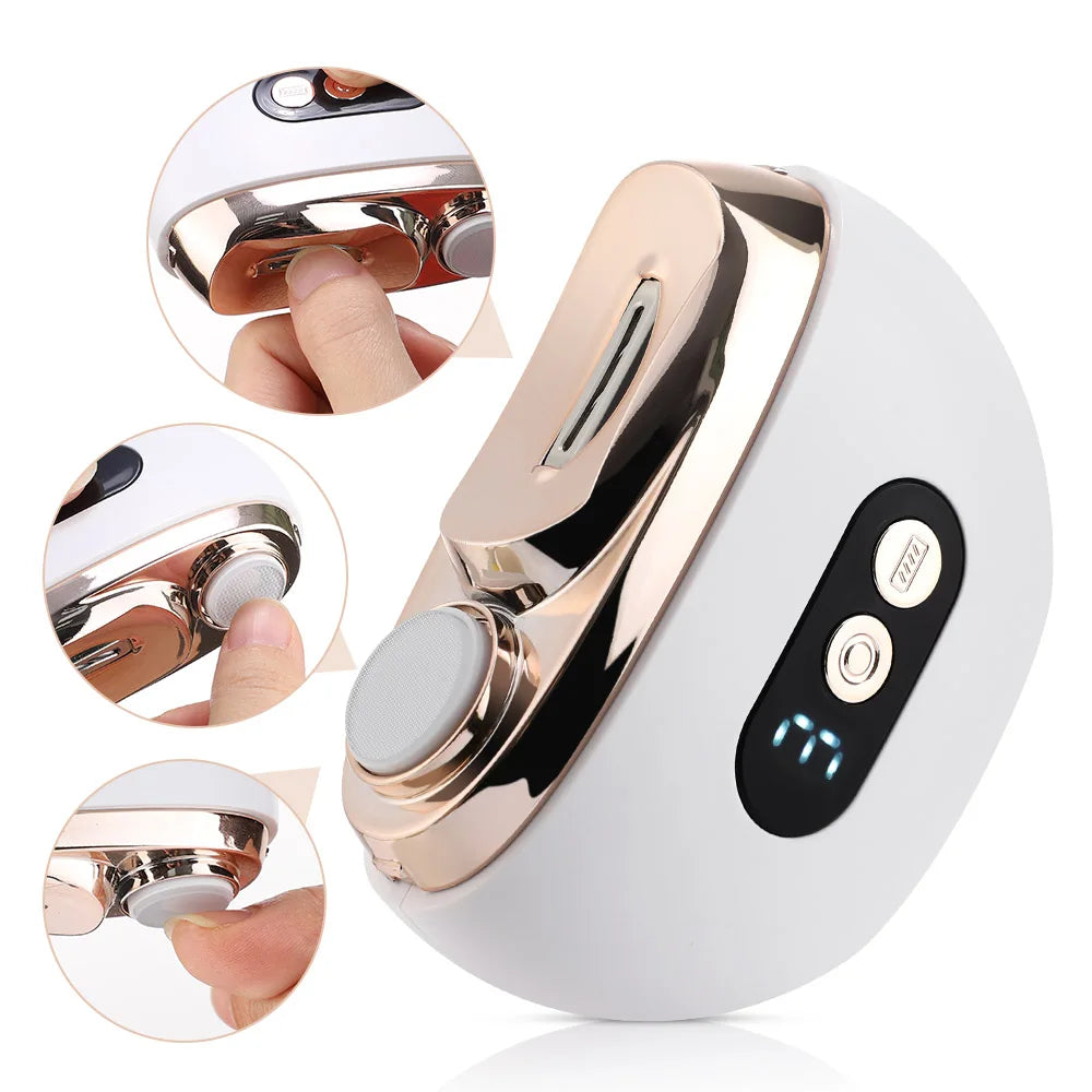 2 In 1 Electric Nail Clippers Manicure Anti-Splash Nail Trimmer For Baby Finger Toe Scissors Pedicure Thick Nails Cutter Tools