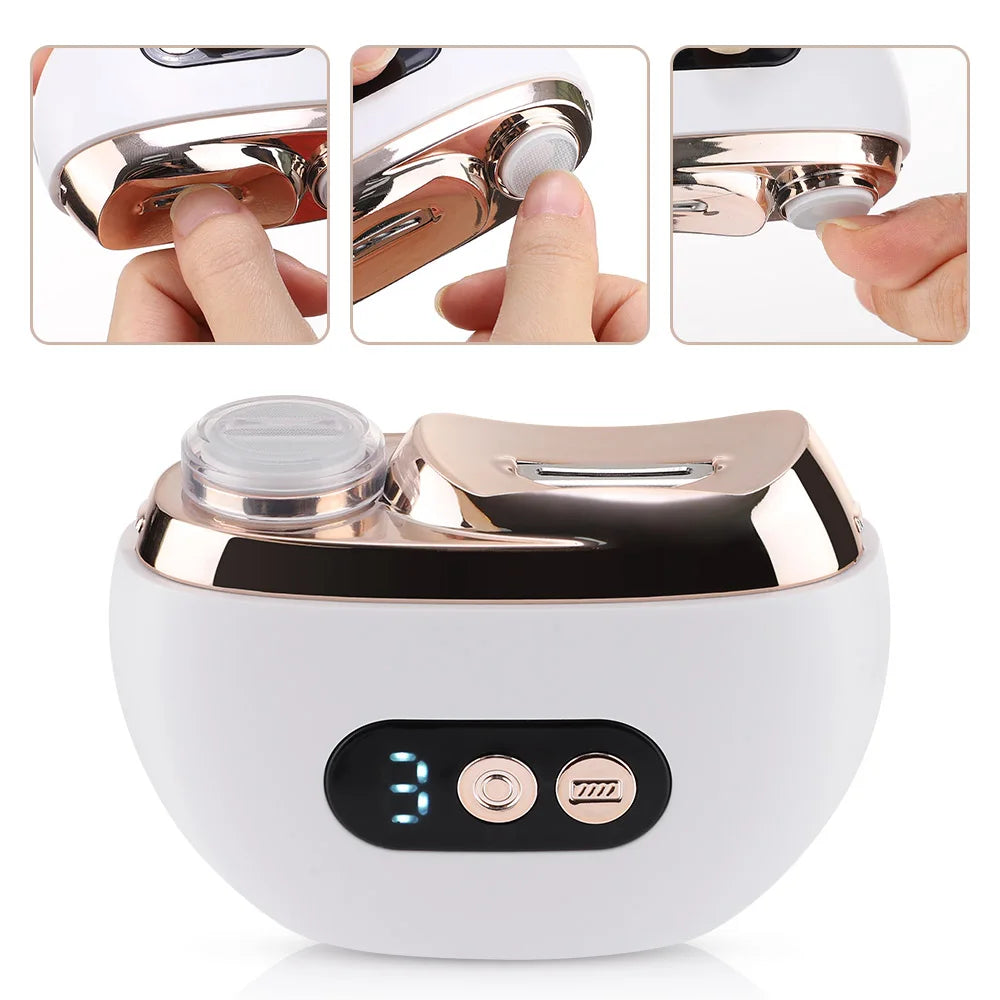 2 In 1 Electric Nail Clippers Manicure Anti-Splash Nail Trimmer For Baby Finger Toe Scissors Pedicure Thick Nails Cutter Tools