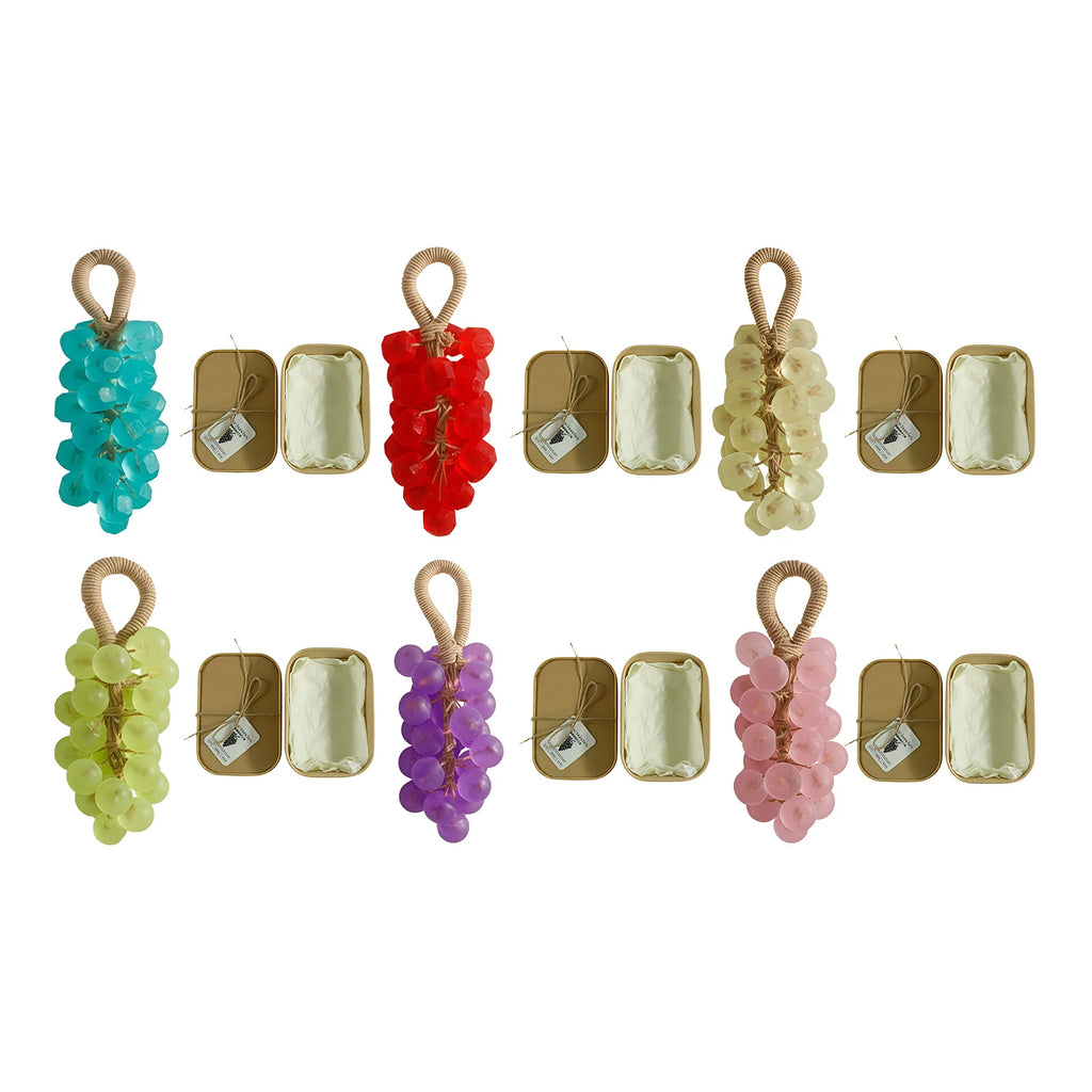 Grape Handmade Soap Facial Body Cleaning Exfoliation Brighten Moisturizing Skin Fruity Fragrance Creative DIY Crystal Grape Soap