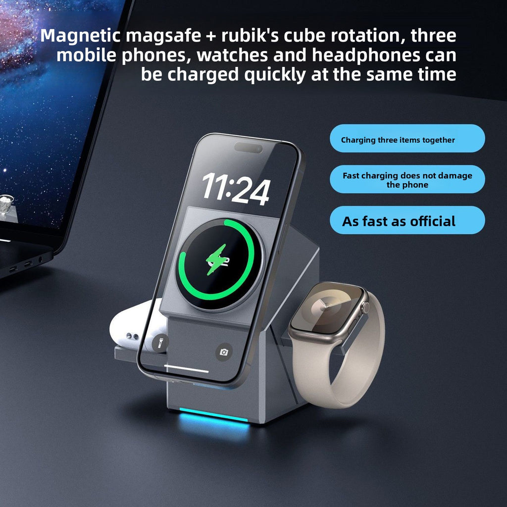 Rotating 3-in-1 Wireless Charger
