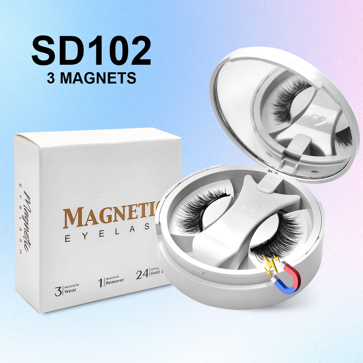 Magnetic False Eyelashes Natural Look