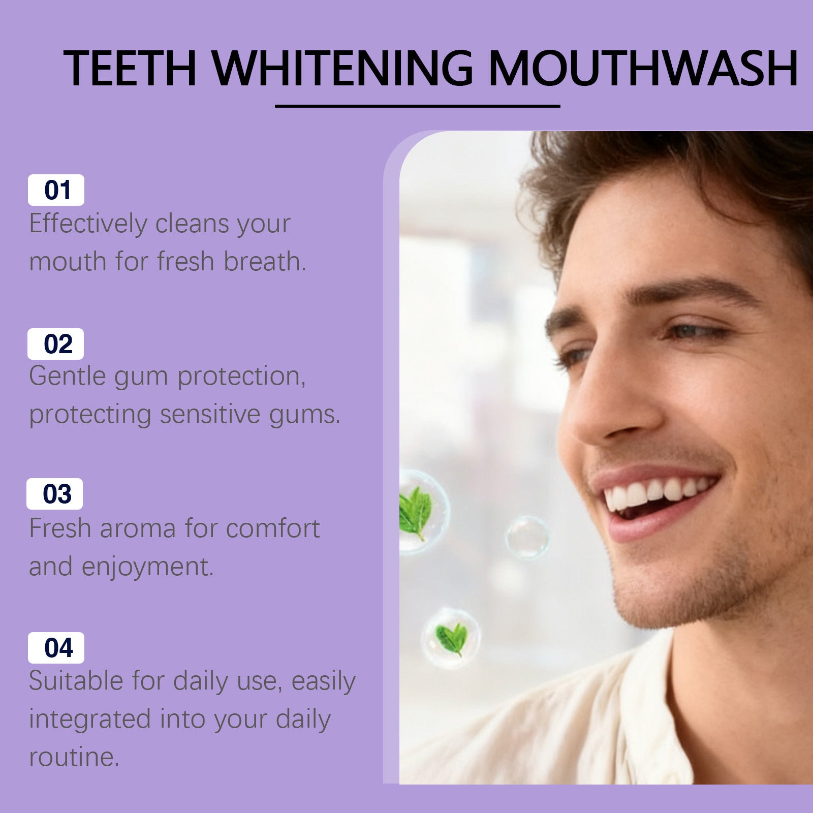 Peppermint Mouthwash for Tartar Removal and Fresh Breath